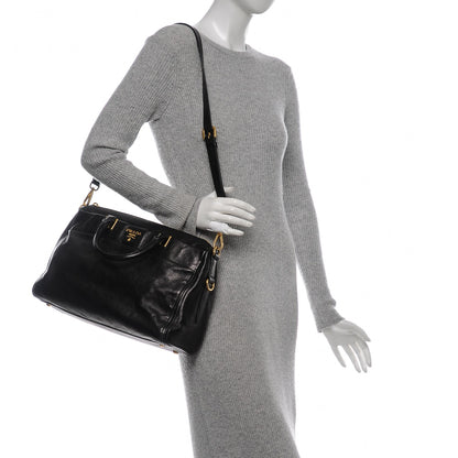 Prada Glace Calf Extra Wide Tote Nero Black 2 of 6