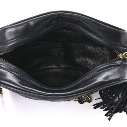 Chanel Lambskin Quilted CC Tassel Camera Case Black 4 of 8