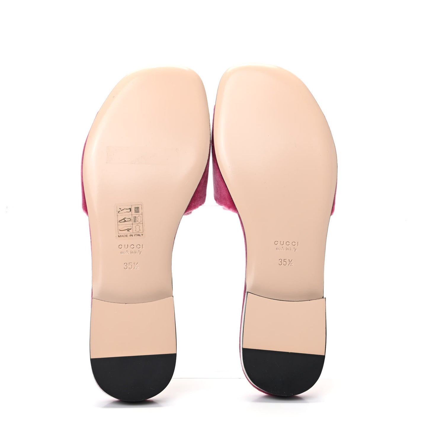 Velvet Crystal Square G Madelyn Slide Sandals 35.5 Light Raspberry Rose