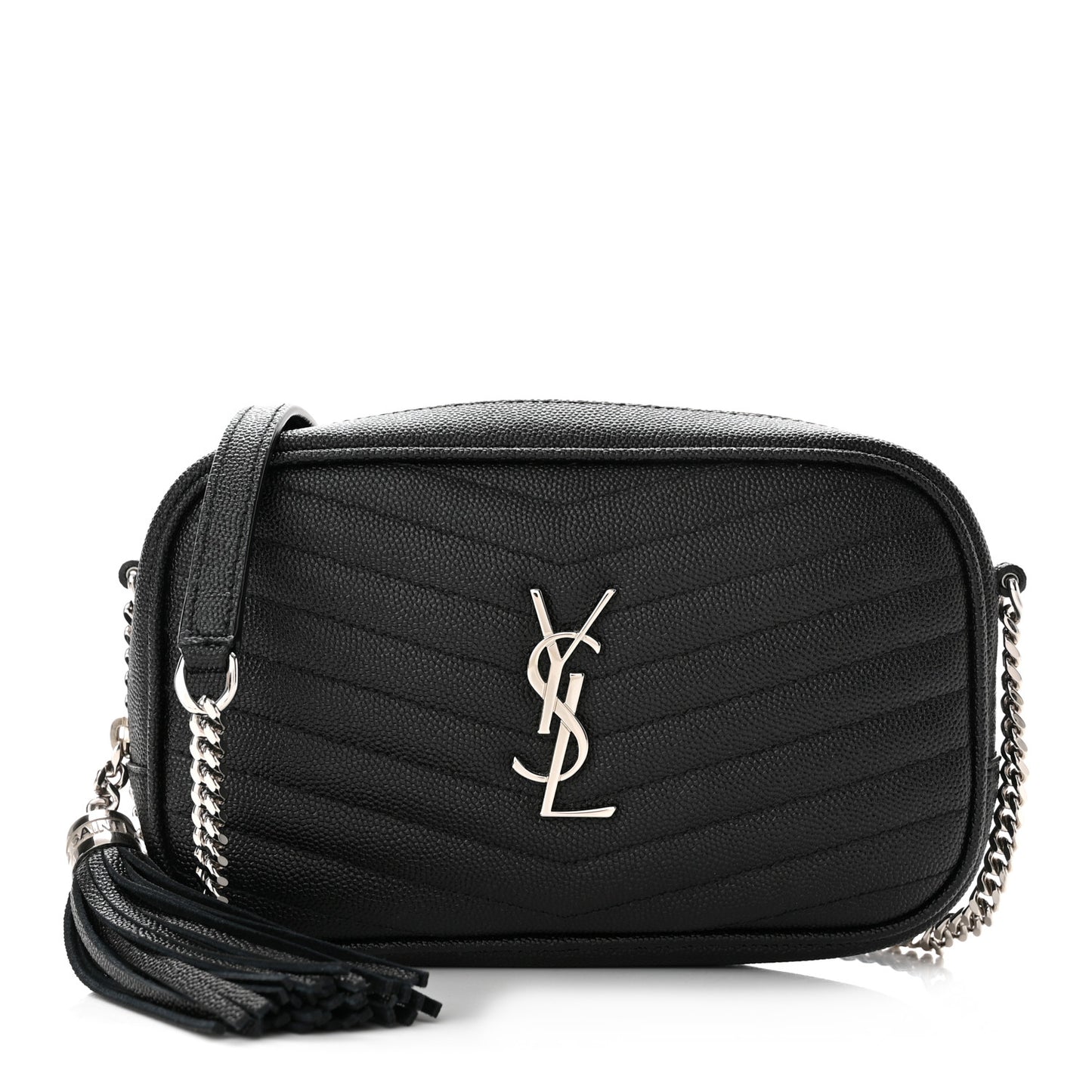 Grain De Poudre Matelasse Monogram Mini Lou Camera Bag Black