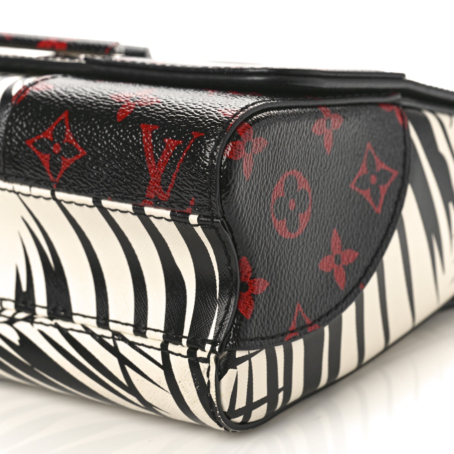 Louis Vuitton Monogram Infrarouge Palm Twist Shoulder Bag MM Black White 8 of 9