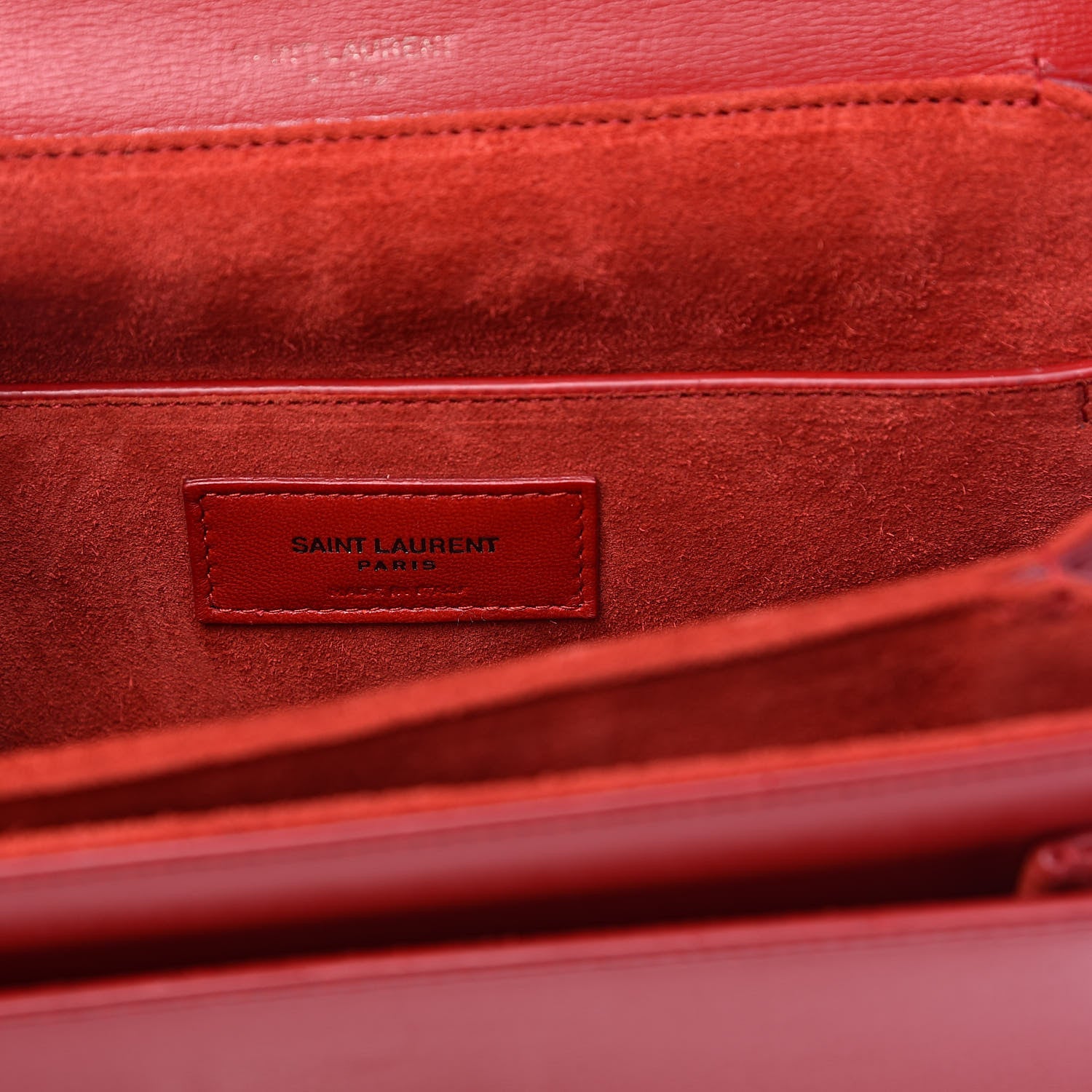 Saint Laurent Calfskin Medium Bellechasse Satchel Rouge Eros 7 of 10