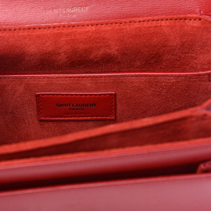 Saint Laurent Calfskin Medium Bellechasse Satchel Rouge Eros 7 of 10