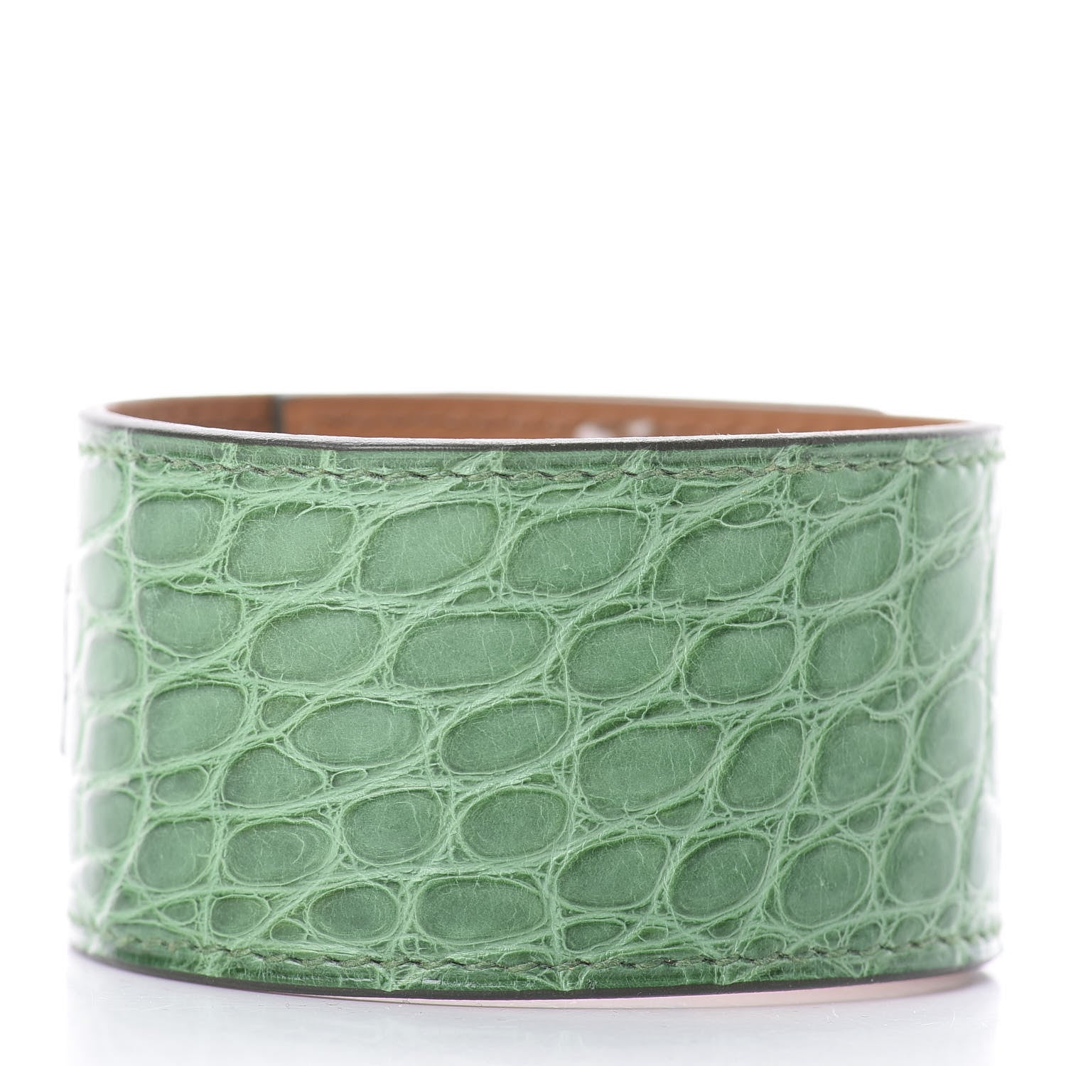 Hermes Matte Alligator Epsom Intense Bracelet S Cactus Vert Anglais 2 of 3
