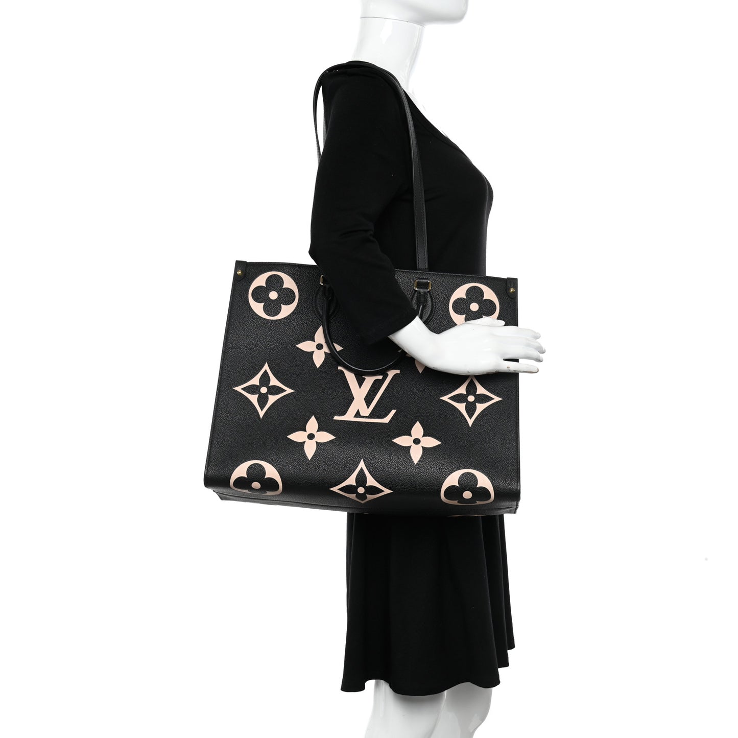 LOUIS VUITTON Empreinte Monogram Giant Onthego GM Black Beige