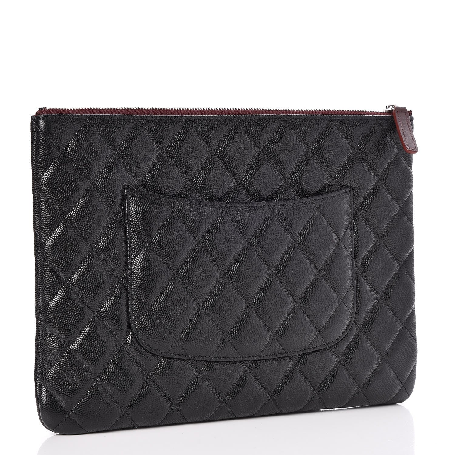 Chanel Caviar Quilted Medium Cosmetic Case Black 3 of 7