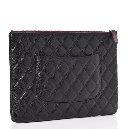 Chanel Caviar Quilted Medium Cosmetic Case Black 3 of 7