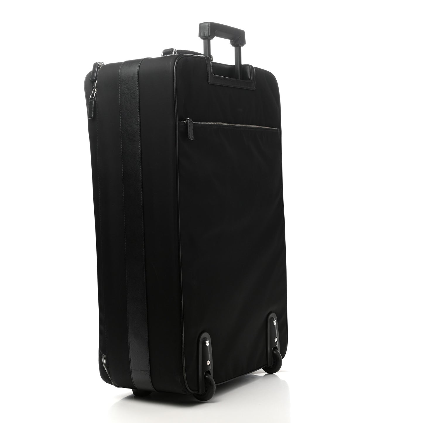 Tessuto Nylon Saffiano Suitcase Black
