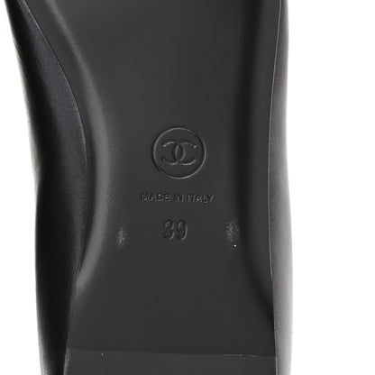 Chanel Lambskin Grosgrain Mary Jane Flats 39 Black 7 of 9