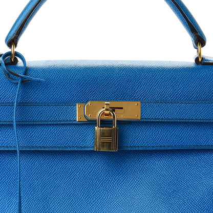 Hermes Courchevel Kelly Retourne 32 Bleu France 10 of 18