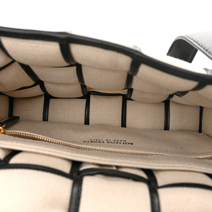 Bottega Veneta Canvas Intrecciato Padded Cassette Crossbody Bag Natural Black 5 of 10