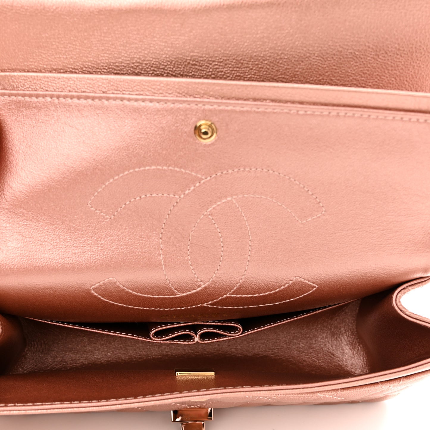 Metallic Grained Calfskin Quilted 2.55 Reissue 225 Flap Copper Pink