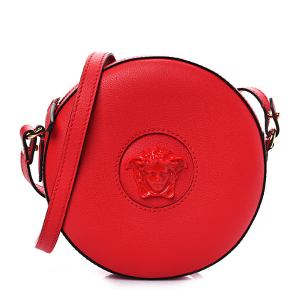 Versace Calfskin La Medusa Round Camera Bag Red 1 of 8