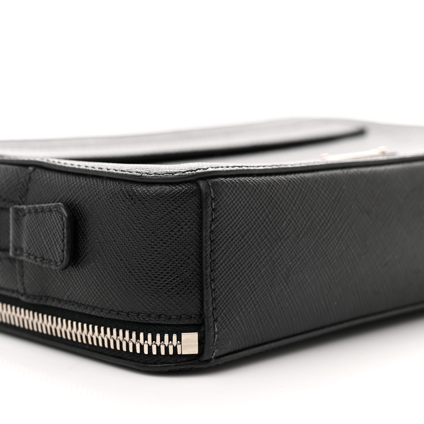 Saffiano Travel Zip Pouch Black