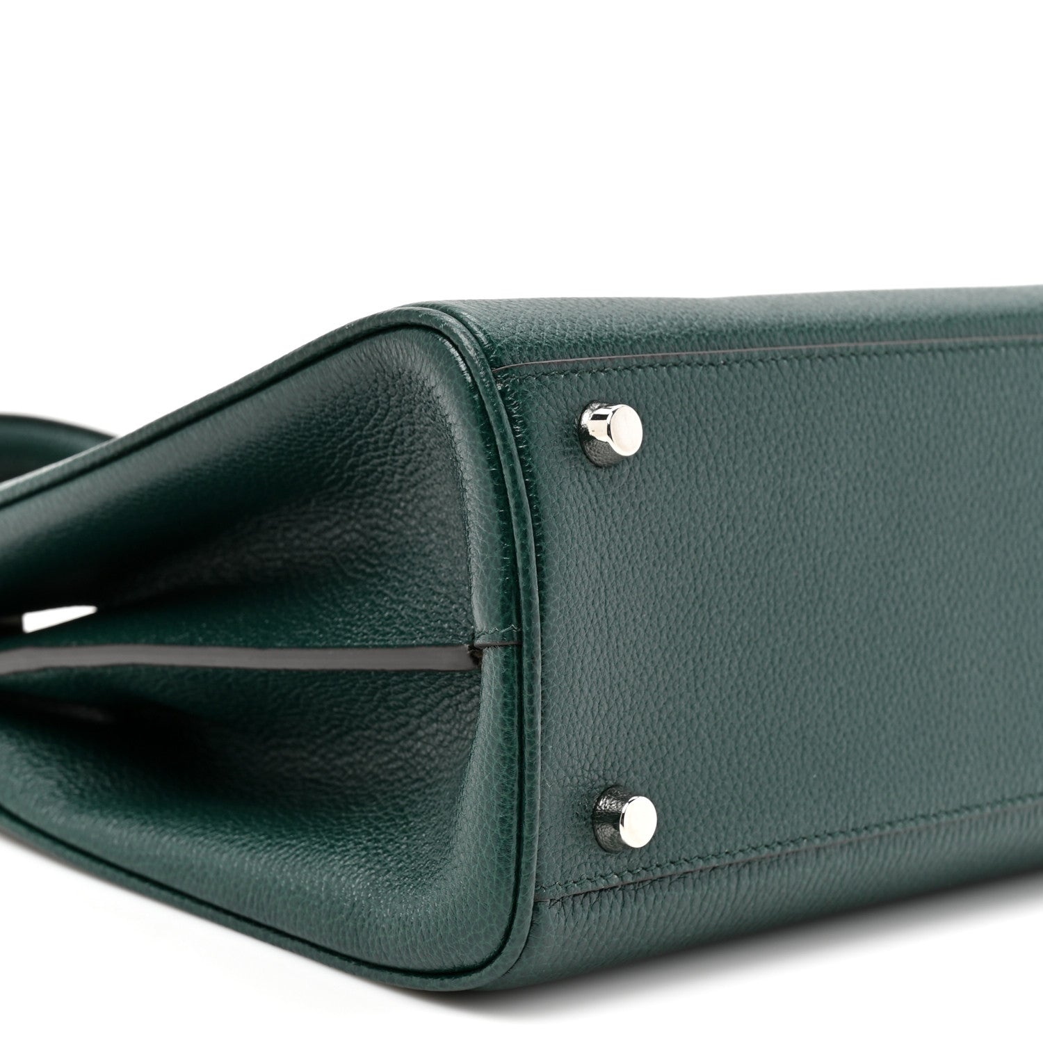 Gucci Grainy Calfskin Small Zumi Top Handle Bag Vintage Green 9 of 10