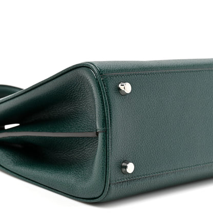 Gucci Grainy Calfskin Small Zumi Top Handle Bag Vintage Green 9 of 10