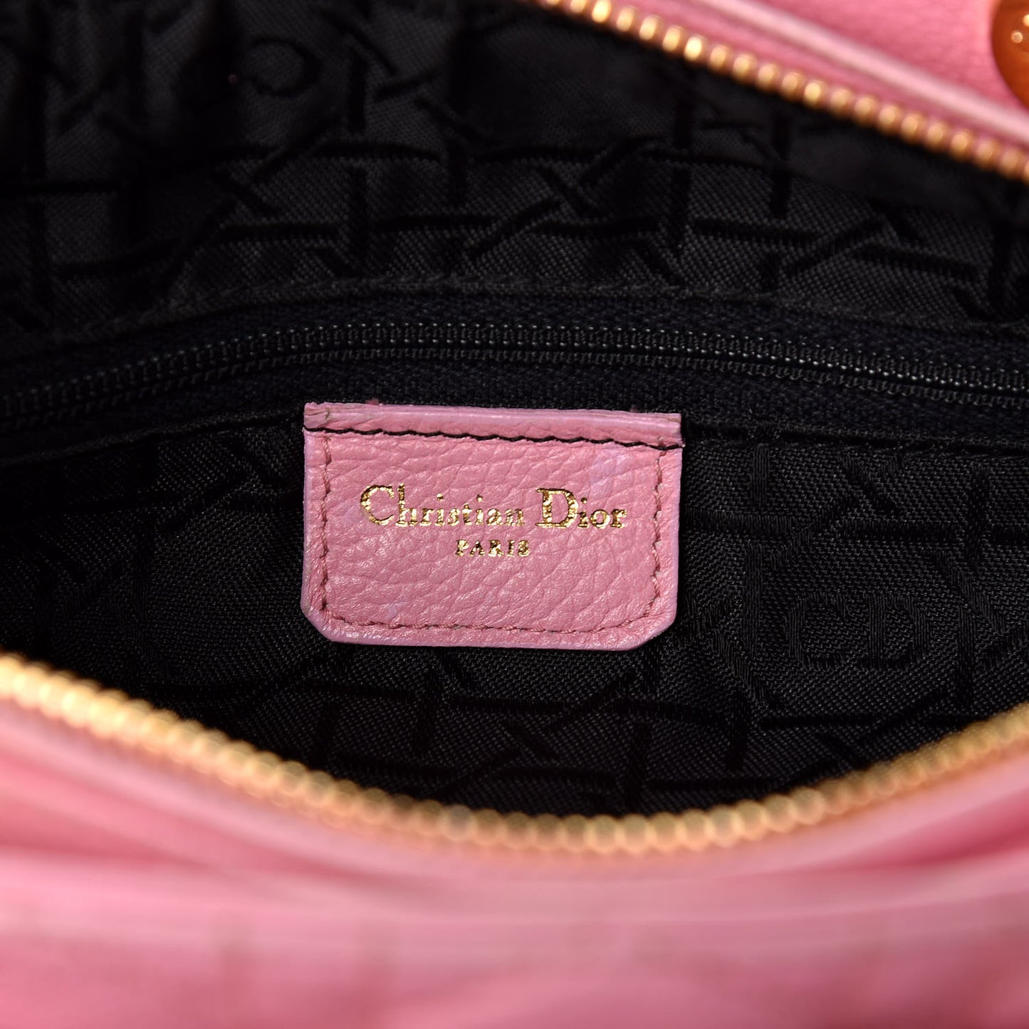 Grained Calfskin Cannage Medium Lady Dior Pink