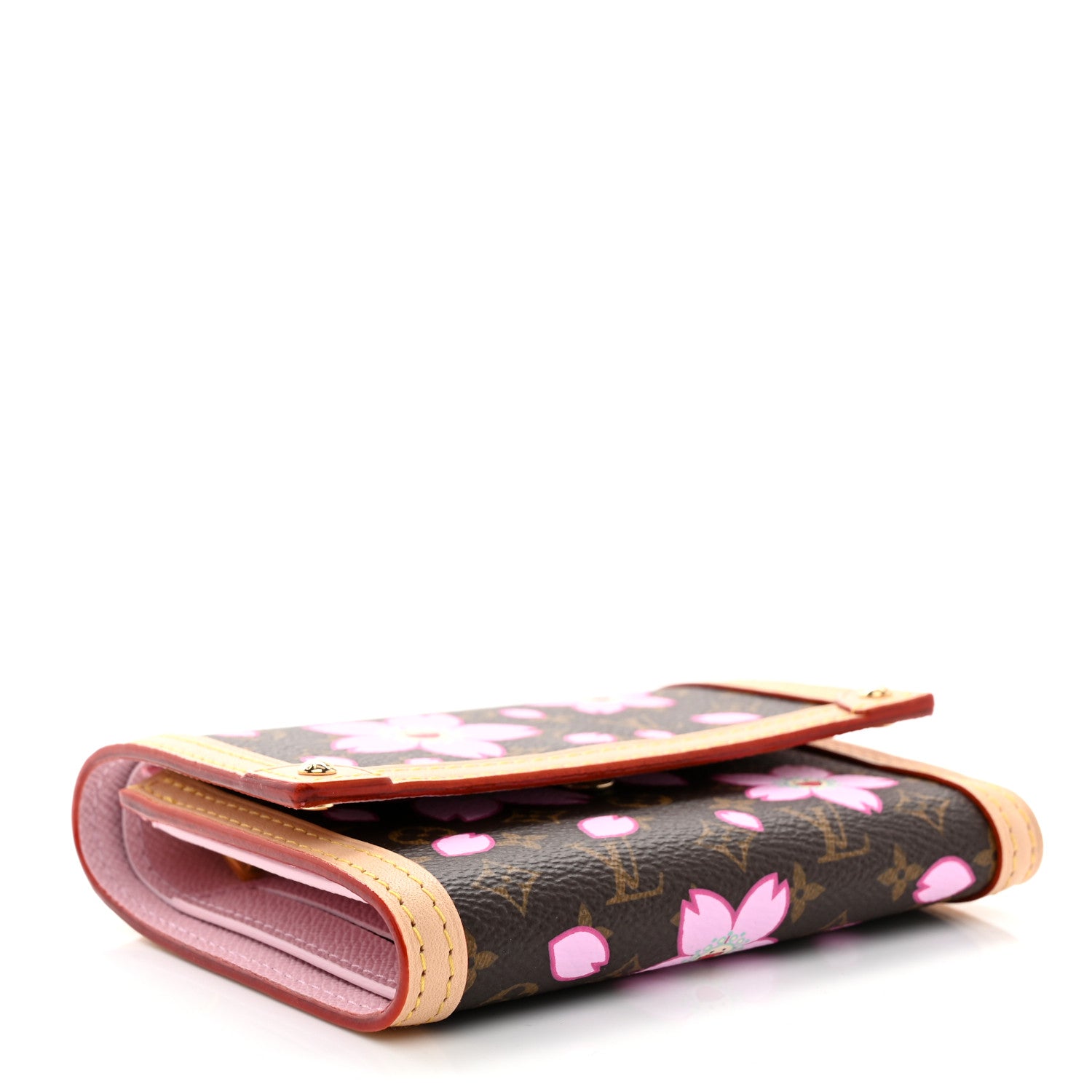 Louis Vuitton LV X TM Monogram Cherry Blossom Victorine Wallet Sakura Brown 4 of 6