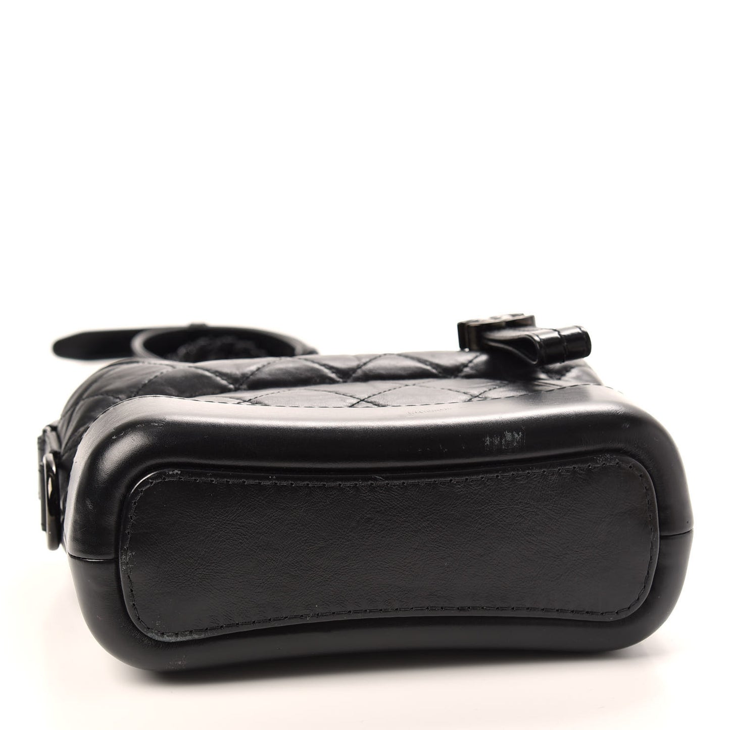 Aged Calfskin Quilted Small Gabrielle Hobo So Black