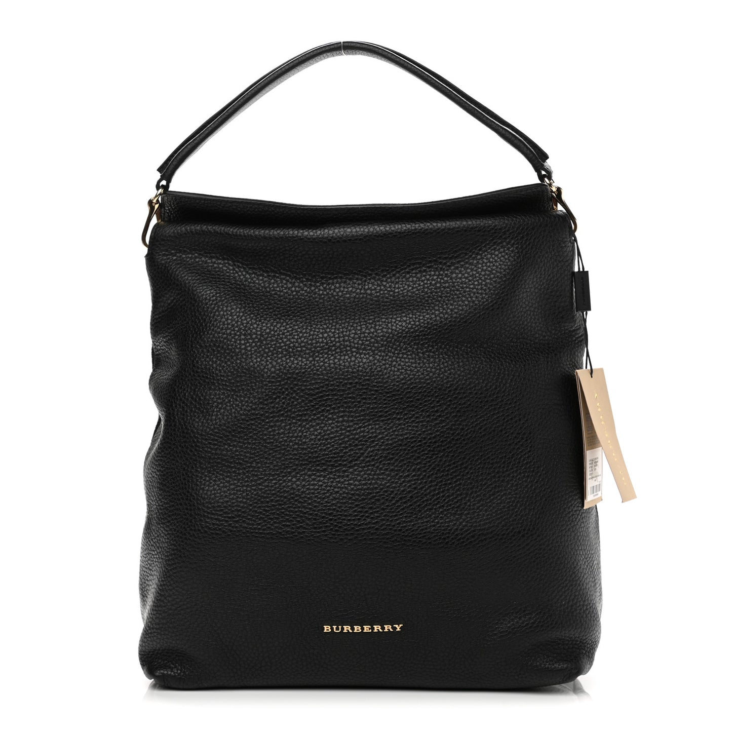 London Grainy Calfskin Medium Cale Hobo Black