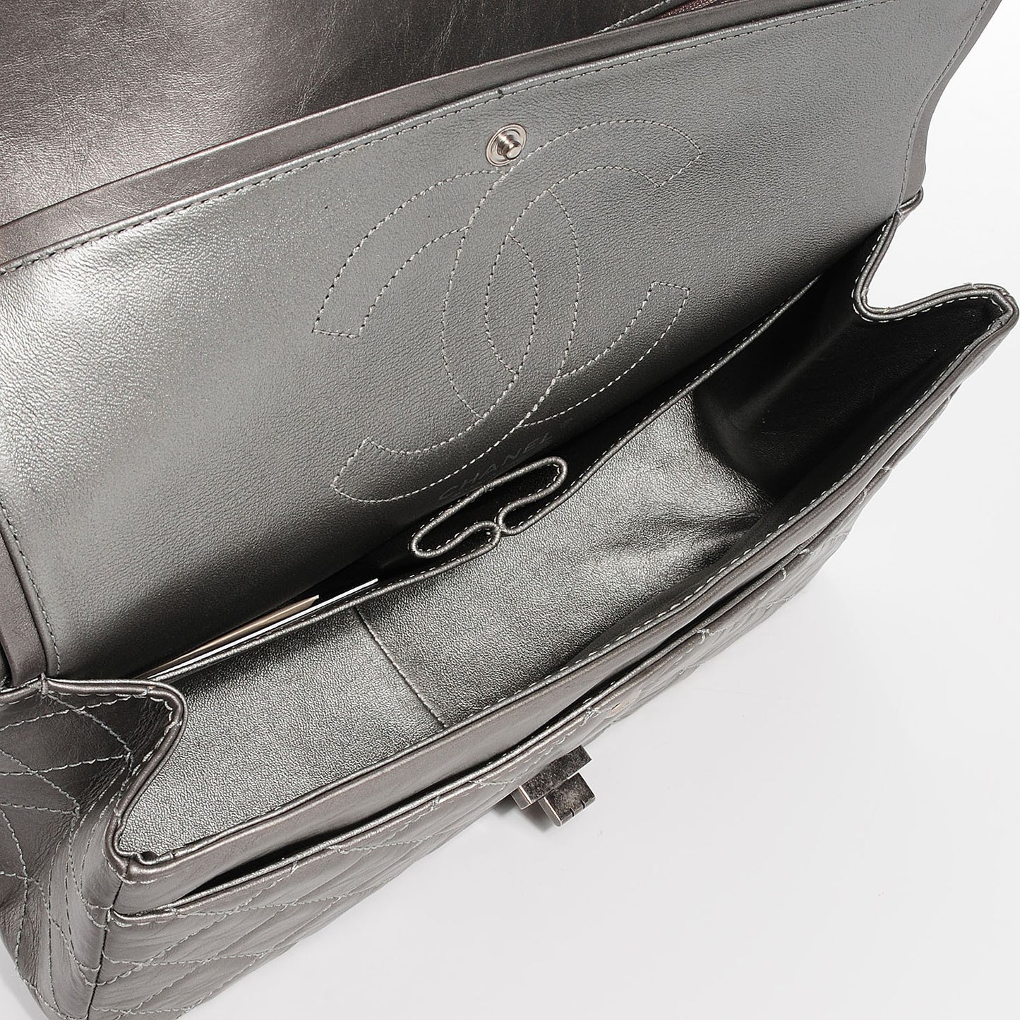 Metallic Calfskin 2.55 Reissue 226 Flap Grey