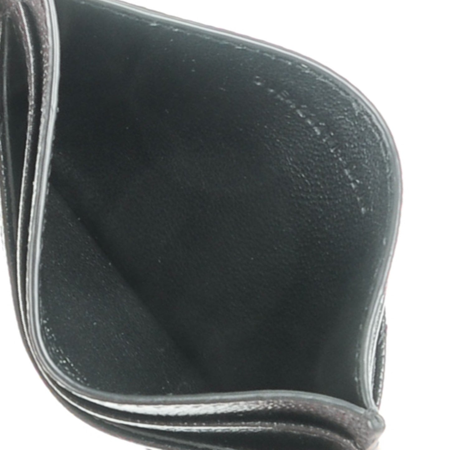 Grain De Poudre Matelasse Chevron Monogram Credit Card Case Black
