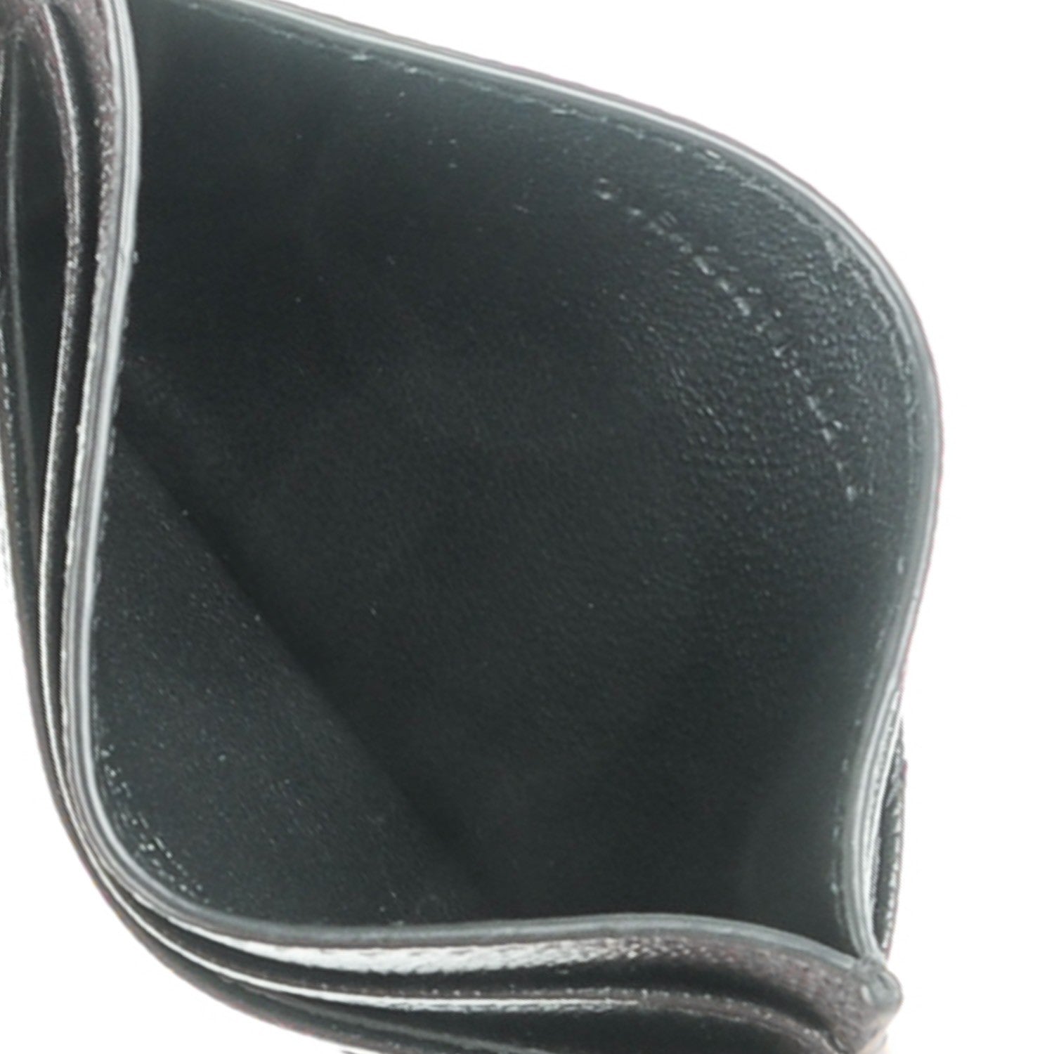 Saint Laurent Grain De Poudre Matelasse Chevron Monogram Credit Card Case Black 5 of 7