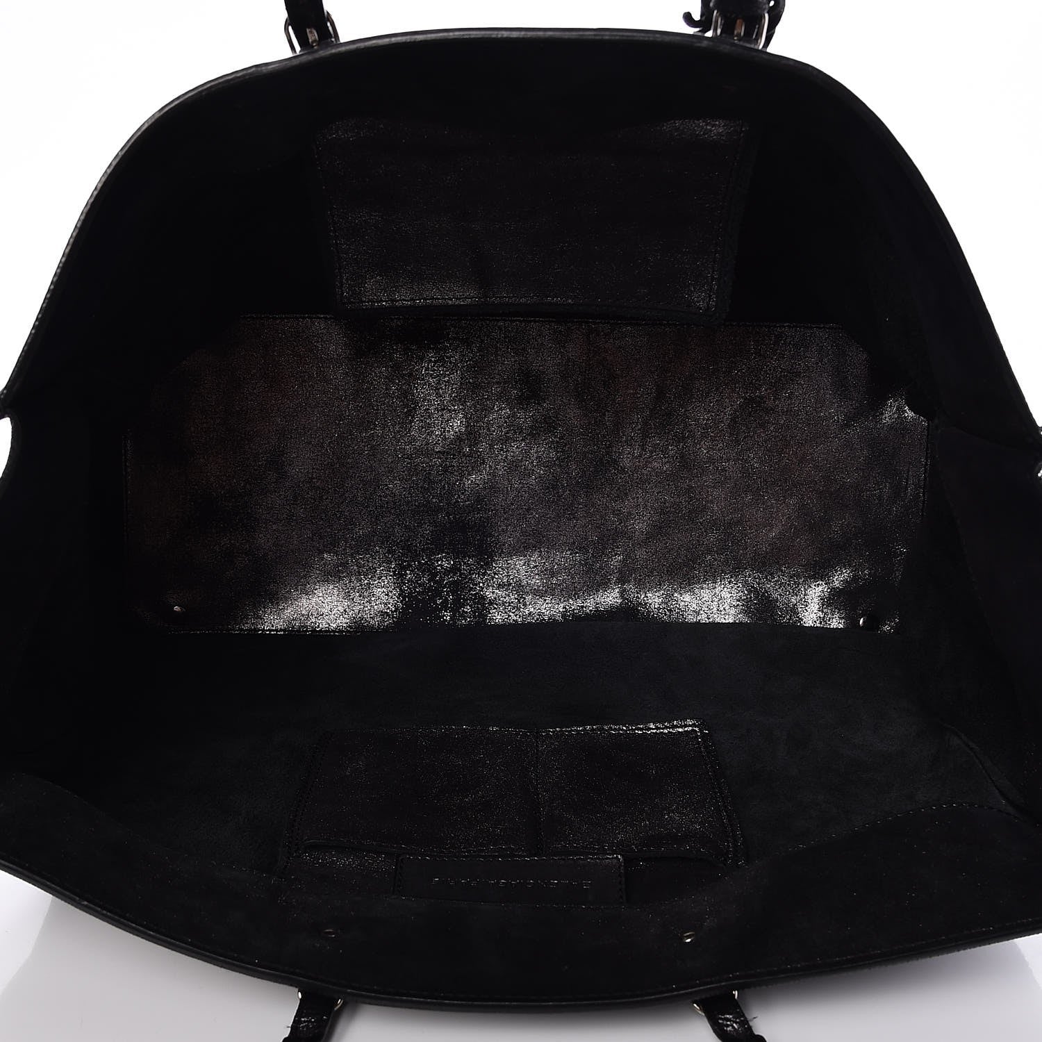 Balenciaga Metallic Calfskin Milkyway Papier A4 Tote Black 5 of 7