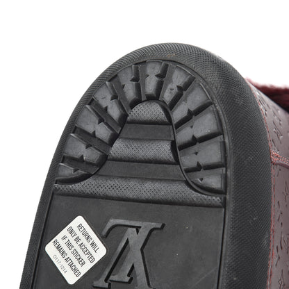 Louis Vuitton Beaver Calfskin Monogram Off Piste Flat Half Boots 38 Red 11 of 16