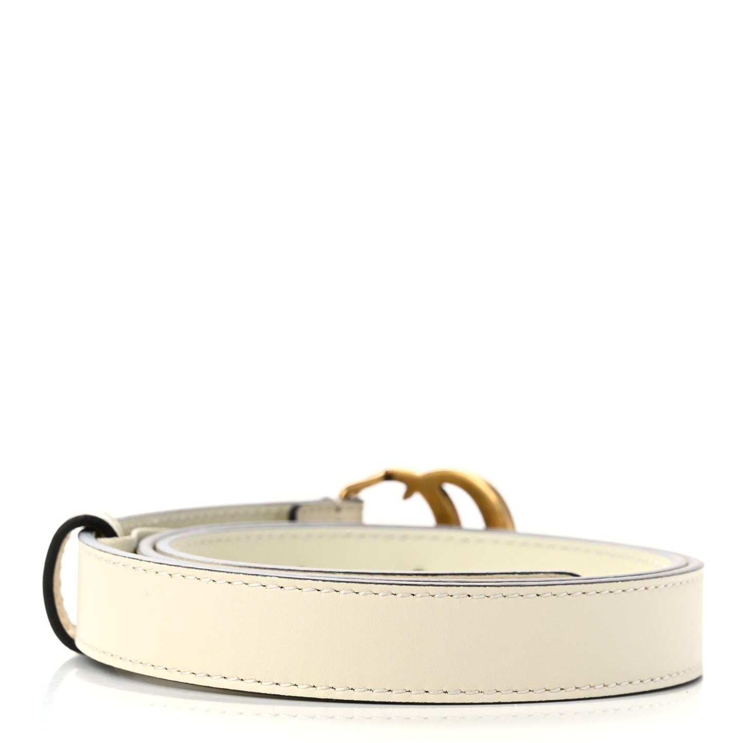 Calfskin Double G 20mm Belt 70 28 Mystic White