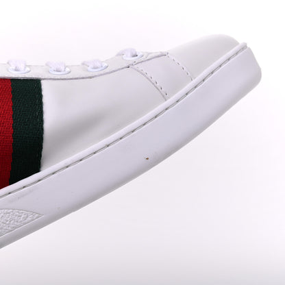 Gucci Calfskin Web Bee Embroidered Womens Ace Sneakers 39.5 White Green 13 of 13