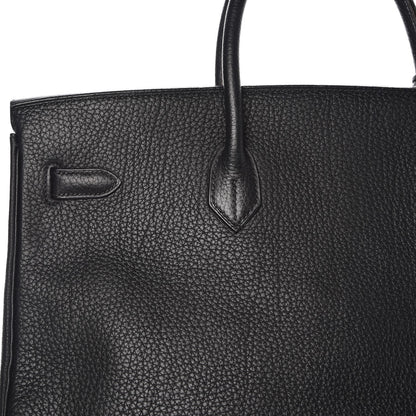 Hermes Taurillon Clemence Birkin 40 Black 28 of 36