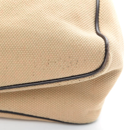 Gucci Canvas Wooden Handle Shoulder Bag Beige 15 of 19