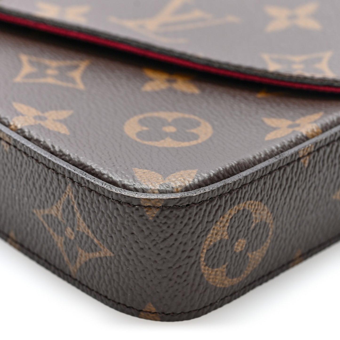Monogram Pochette Felicie Chain Wallet Fuchsia