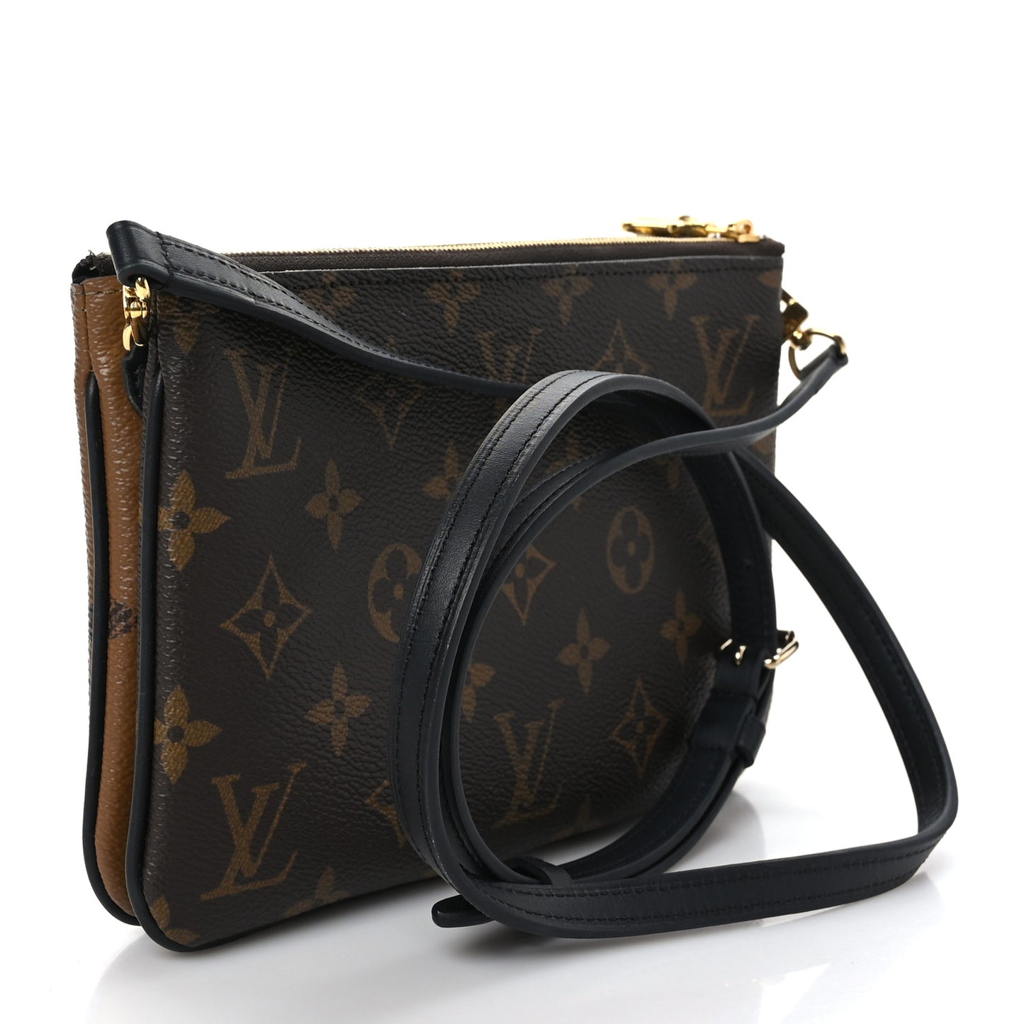 Reverse Monogram Giant Double Zip Pochette