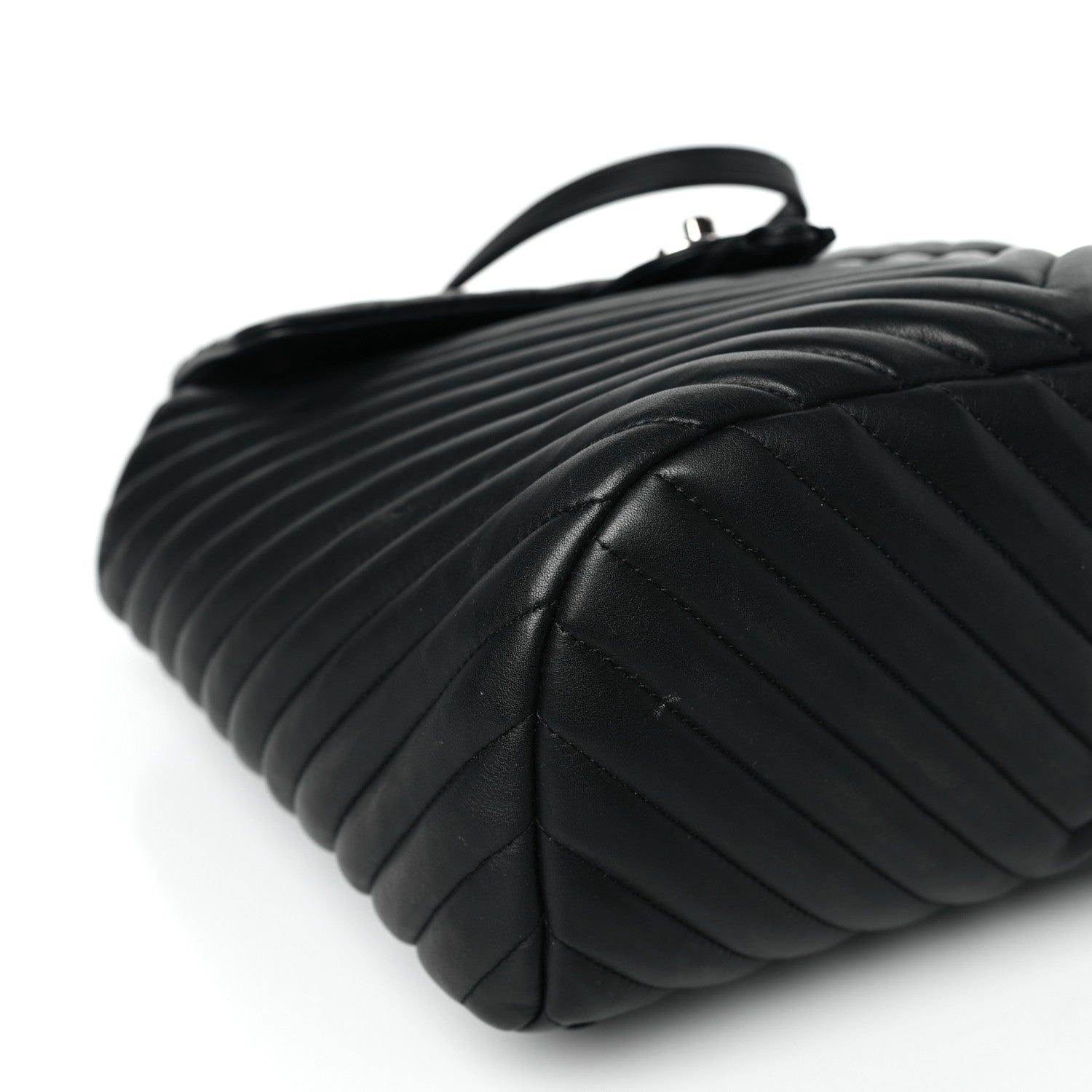 Chanel Calfskin Chevron Quilted Large Urban Spirit Backpack Black 7 of 9