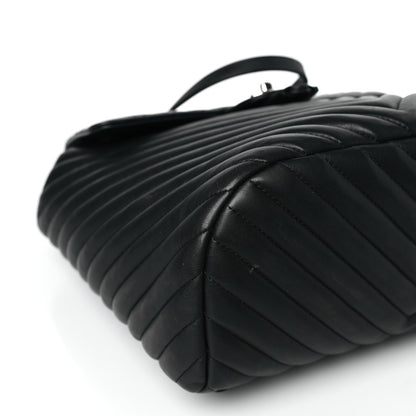 Chanel Calfskin Chevron Quilted Large Urban Spirit Backpack Black 7 of 9