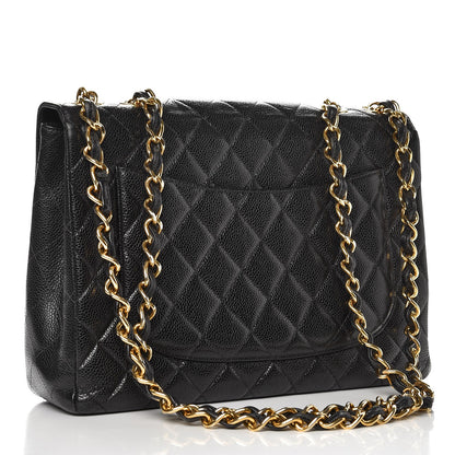 Chanel Caviar Quilted Jumbo Single Flap Black 4 of 14