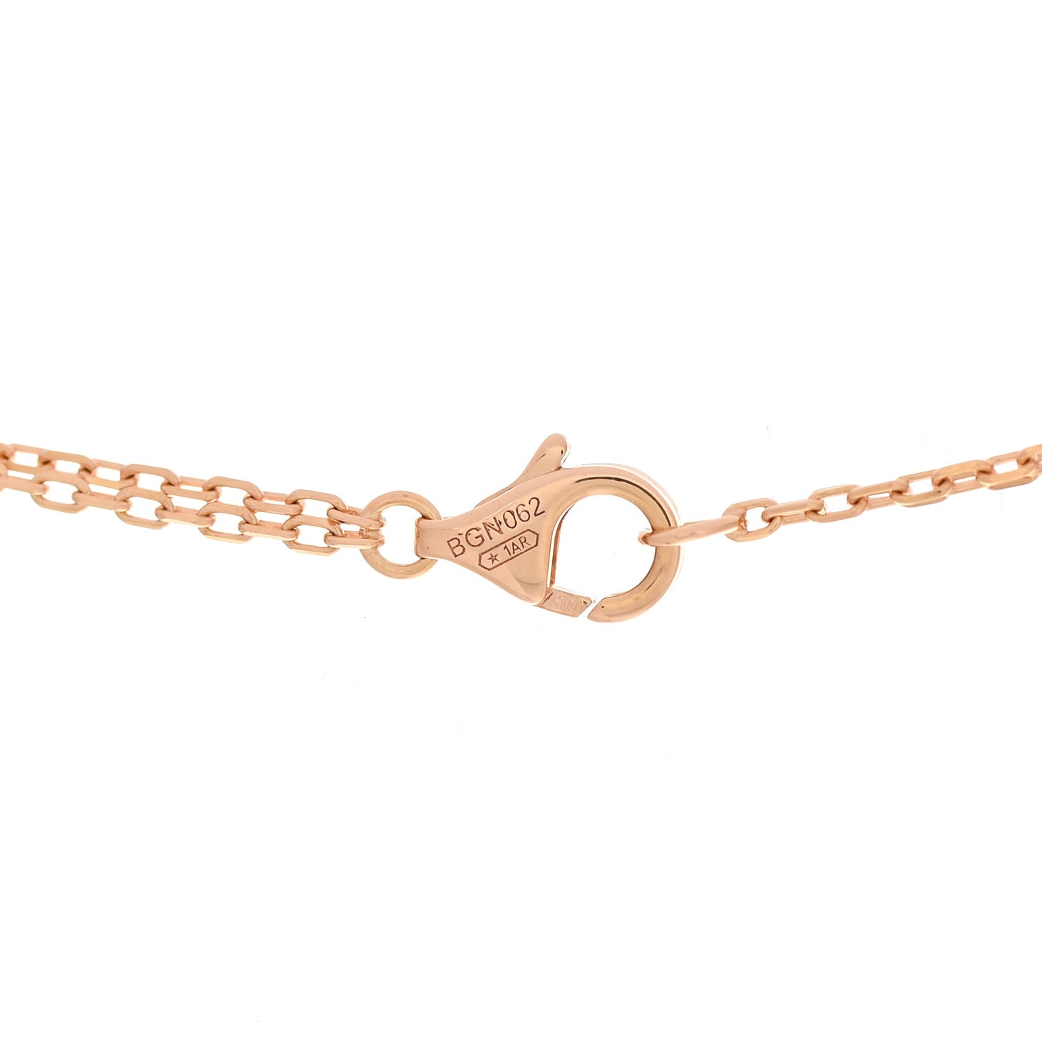 Cartier 18K Pink Gold 2 Diamond LOVE Necklace 5 of 6