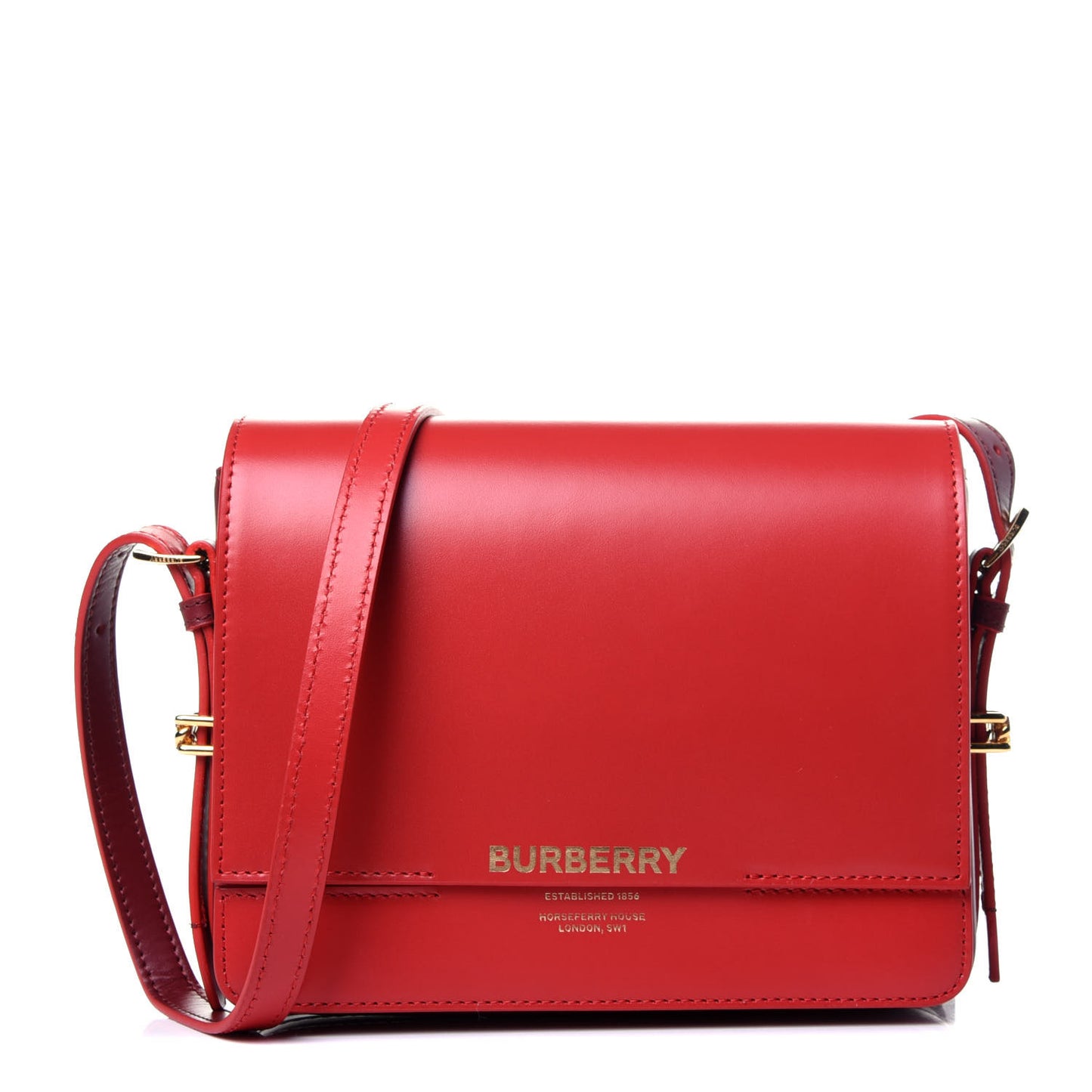 Smooth Calfskin Small Two Tone Grace Bag Red