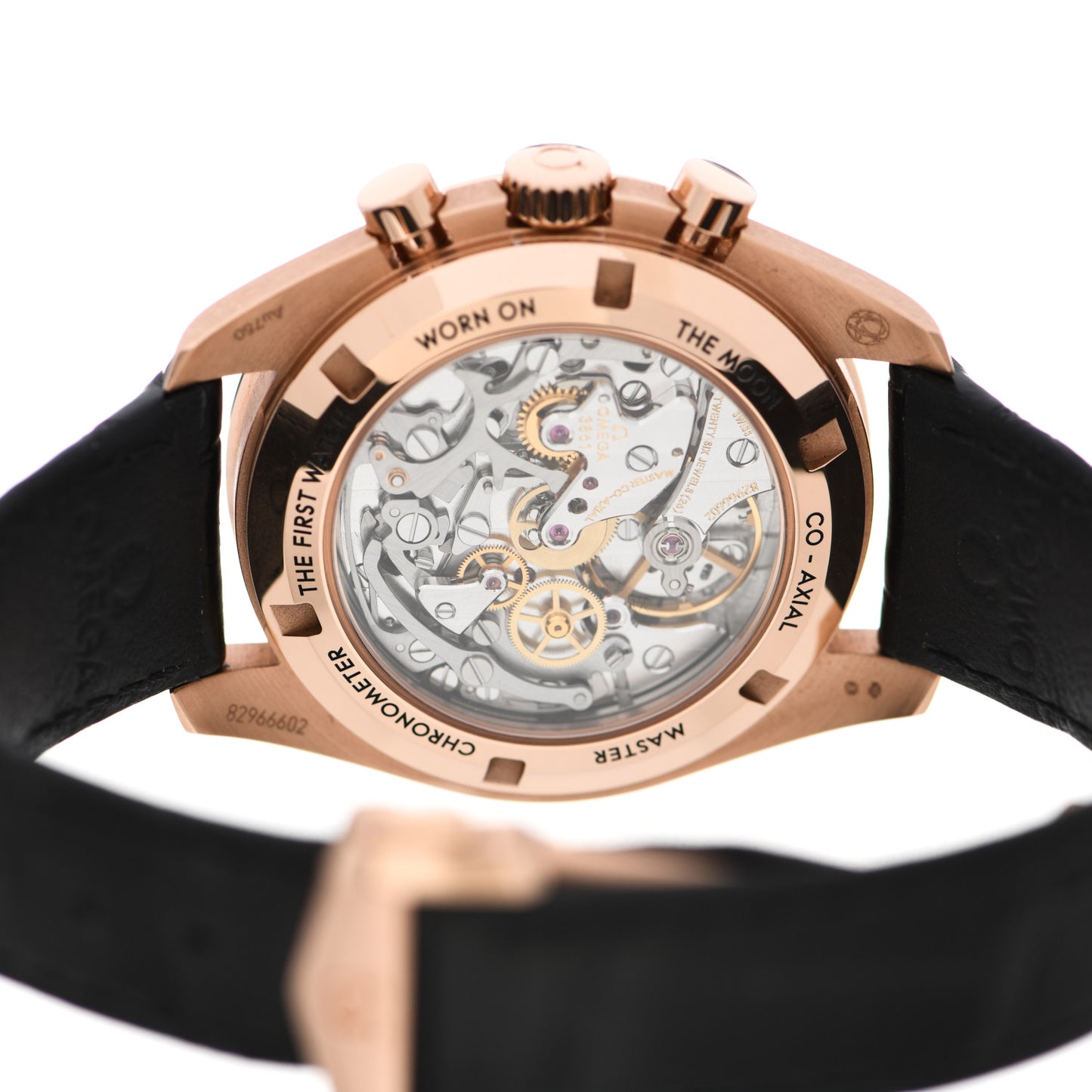 18K Sedna Gold Alligator 42mm Speedmaster Moonwatch Professional Chronograph Manual Winding Watch Black 310.63.42.50.01.001