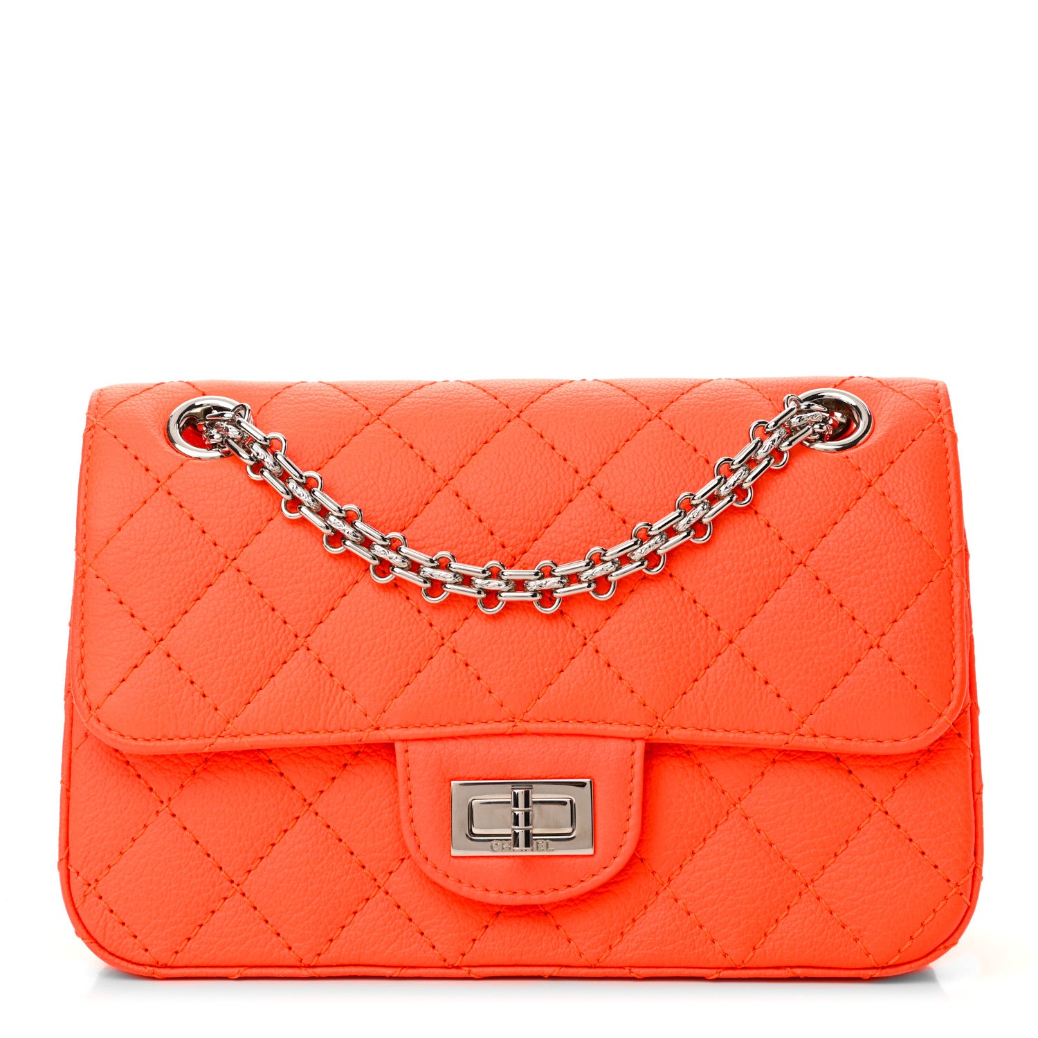 Chanel Sheepskin Quilted 2.55 Reissue Mini Flap Orange 1 of 10