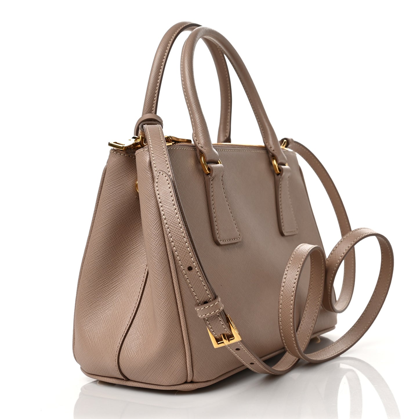 Saffiano Small Galleria Double Zip Tote Cammeo