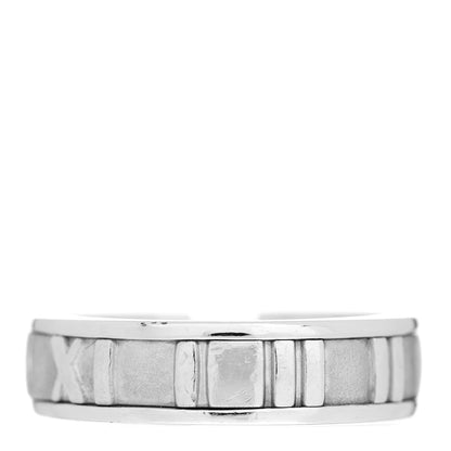 Tiffany 18K White Gold Diamond Atlas Ring 52 6 3 of 5