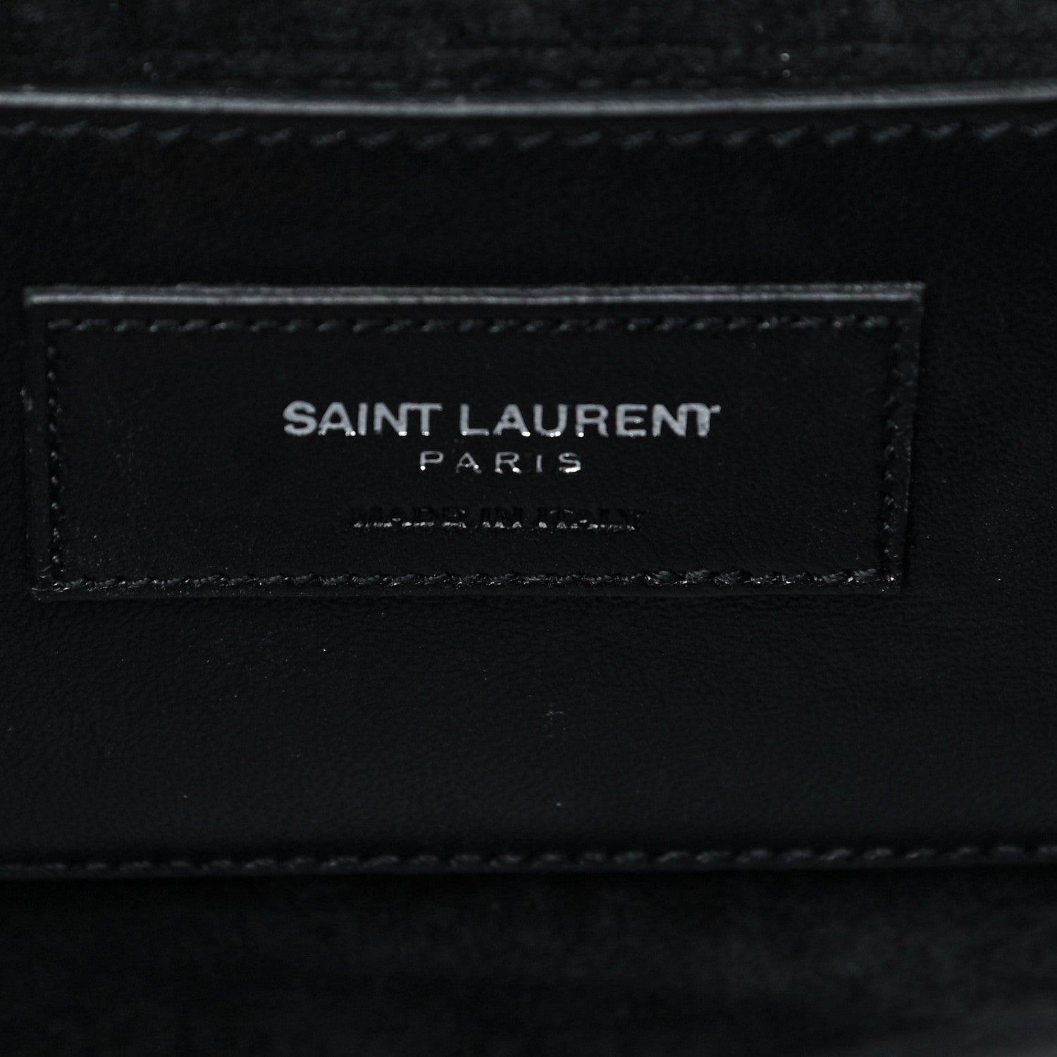 Saint Laurent Metallic Sparkle Calfskin Medium Monogram Kate Satchel Black 6 of 12
