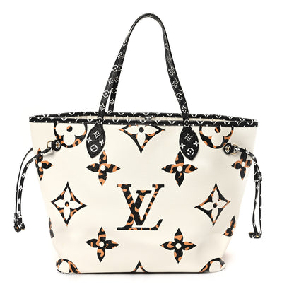 Louis Vuitton Monogram Giant Jungle Neverfull MM Ivory 1 of 12