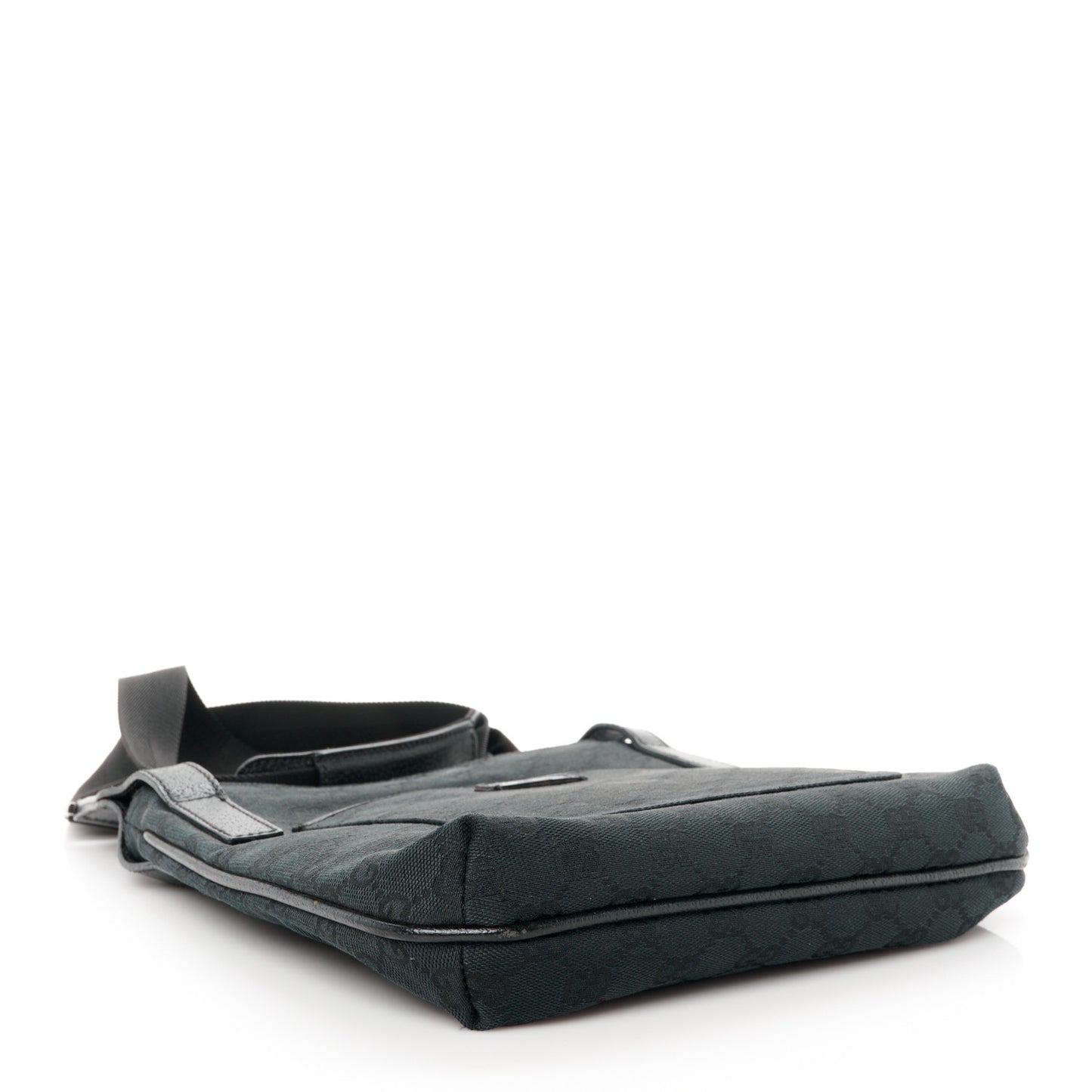 Monogram Flat Messenger Bag Black