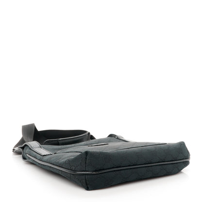 Gucci Monogram Flat Messenger Bag Black 4 of 11