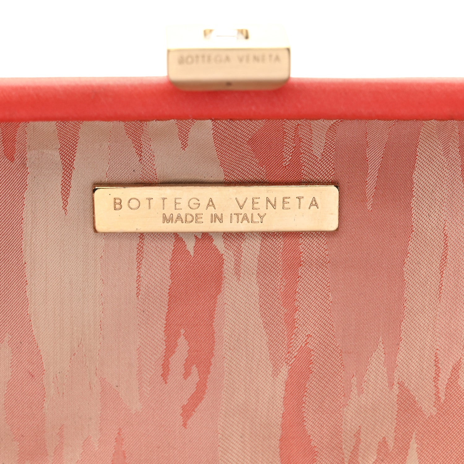Bottega Veneta Satin Intrecciato Clutch Orange 6 of 9