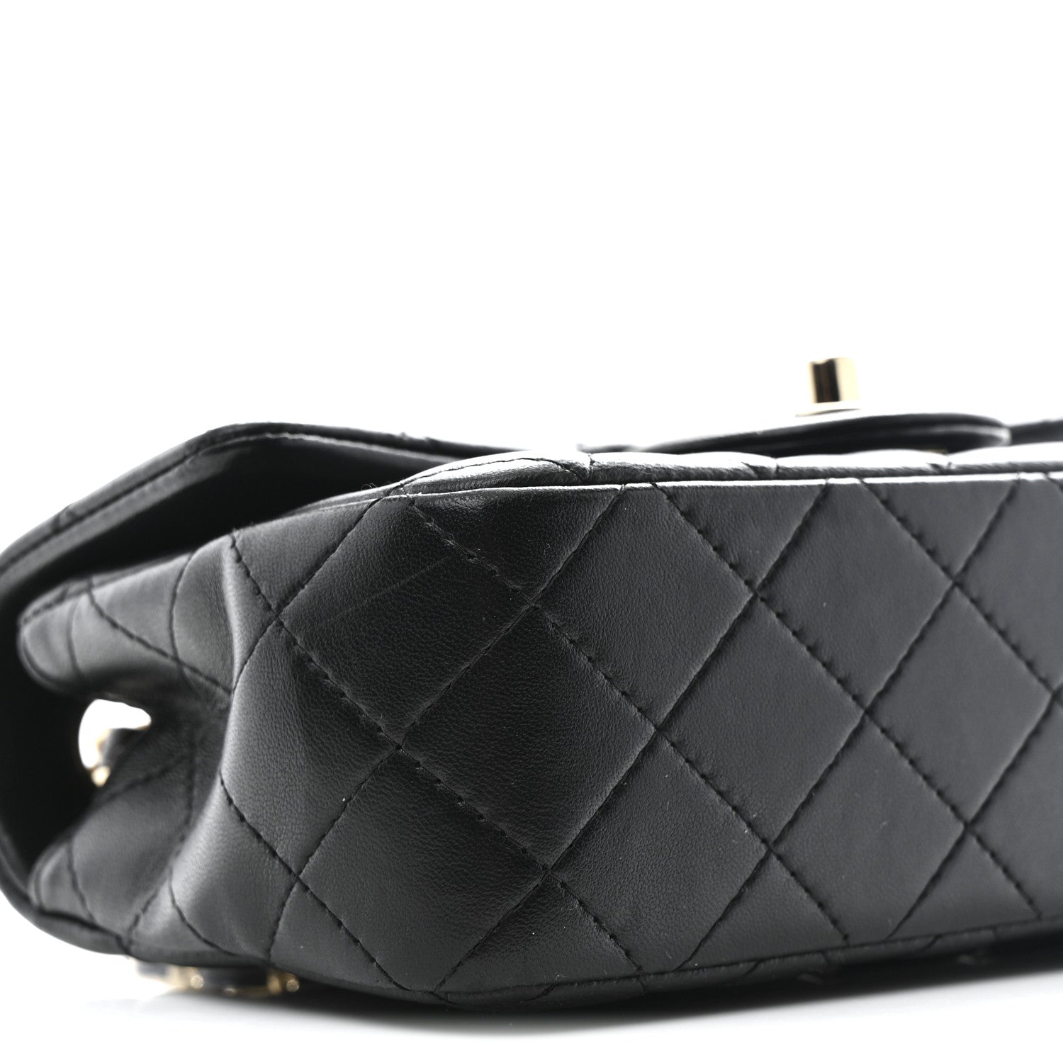 Chanel Lambskin Quilted Mini Rectangular Flap Black 9 of 11